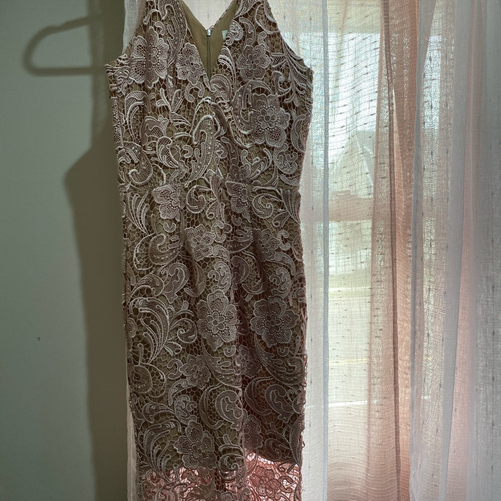 Dress The Population blush pink dress